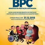 ATENÇÃO!! Os usuários que recebem Benefício de Prestação Continuada – BPC, devem realizar o cadastramento no Cadastro Único até o dia 31 de dezembro de 2018. TEMA LIVRE