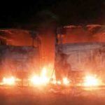 Ônibus escolares são incendiados na madrugada em garagem da prefeitura de Madalena SERTÃO CENTRAL