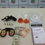 Polícia Civil identifica acusado de tráfico e apreende arma de fogo, drogas e dinheiro em sua residência em Acopiara SERTÃO CENTRAL