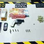 Polícia Civil, Policiamento Ostensivo Geral e RAIO realizam prisão e apreendem drogas e arma de fogo em Morada Nova SERTÃO CENTRAL