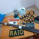 Equipe do RAIO apreende arma de fogo e munições na zona rural de Quixeramobim QUIXERAMOBIM