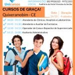 A Unicursos está voltando para a cidade de QUIXERAMOBIM – CE e disponibilizando os melhores cursos profissionalizantes gratuitos. QUIXERAMOBIM
