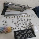 Submetralhadora artesanal é apreendida pela Polícia Militar com dupla em Pacajus PLANTÃO POLICIAL