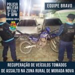 Equipe da Polícia Militar recupera veículos tomados de assalto na zona rural de Morada Nova SERTÃO CENTRAL