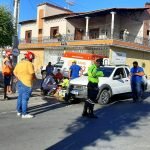 Colisão entre carro e motoneta deixa uma pessoa ferida na manhã desta terça-feira em Quixadá QUIXADÁ