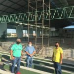 Secretário de esporte Idelbrando Rocha, esteve visitando como está o andamento da Praça da Juventude Areninha, em Quixeramobim HORA DO ESPORTE
