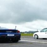 Veja o vídeo: Corsa vence Ferrari de R$ 4 milhões em corrida de velocidade HORA DO ESPORTE