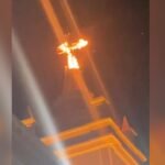 Cruz em torre de igreja pega fogo durante celebração da missa de cinzas no interior do Ceará TEMA LIVRE