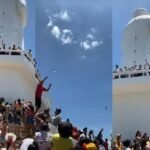 Chuva de dinheiro: homem é visto jogando cédulas para romeiros em Juazeiro do Norte TEMA LIVRE