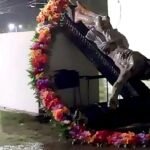 Estátua de Cristo é derrubada por chuva e vento forte em Icó, no interior do Ceará TEMA LIVRE