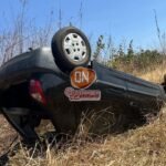 Homem perde controle de veículo e capota na CE-060 em Quixeramobim QUIXERAMOBIM