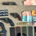 Polícia Militar de Quixadá apreende armas, drogas e veículos em festa após denúncia