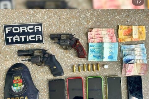 Polícia Militar de Quixadá apreende armas, drogas e veículos em festa após denúncia