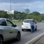 Vídeo mostra homem sendo atropelado ao empurrar carro no Eixão Sul