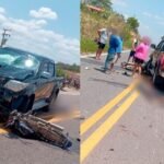 Grave acidente na BR-226 em Milhã deixa motociclista morto após colisão frontal SERTÃO CENTRAL