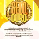 Sala do Empreendedor conquista Selo Ouro do Sebrae e reforça apoio aos negócios locais